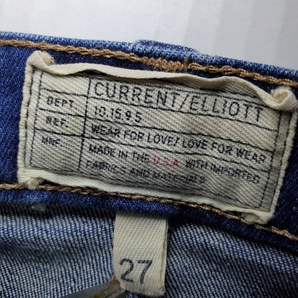 Current/Elliott's high-rise The Kick jeans 27 Cut Raw Hem - Picture 6 of 8
